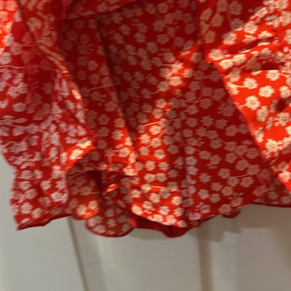 NWT! Hello Molly Last Days Of Disco Cutout Red Floral Playsuit Romper Dress S - Picture 8 of 12